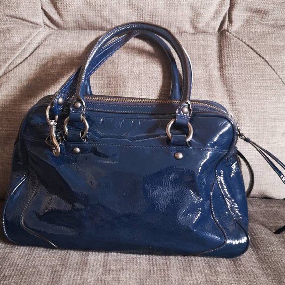 Coach Blue Patent Leather Bag - Picture 3 of 4